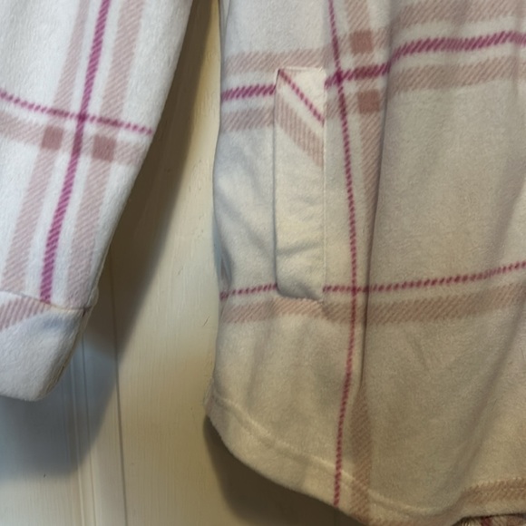 Como Vintage Flannel Jacket Size Small Women's Pink White - Picture 4 of 8